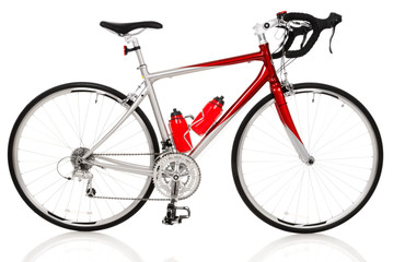 .race road bike isolated on white background