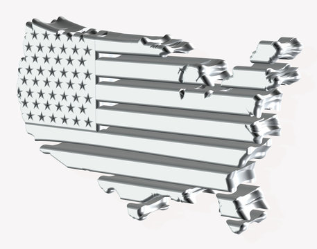 Mapa U.S.A. 3D