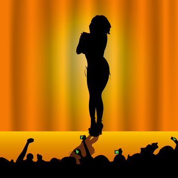 Woman on stage