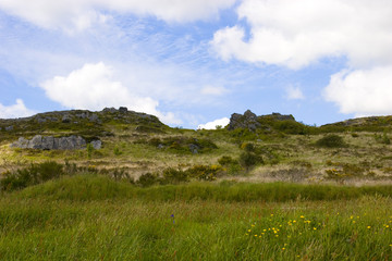 landscape near the beach in brittany