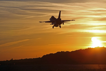 f16 sunset