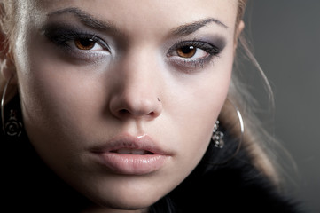 Fototapeta premium closeup portrait of attractive blond