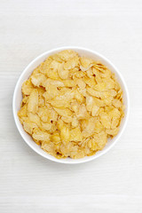 Corn flakes in a spoon