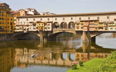 Peel and stick wall murals Ponte Vecchio Ponte Vecchio and Rowers