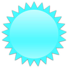 Button Stern türkis