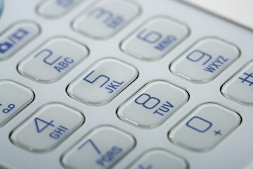Obraz premium Szczegóły makro klawiatury telefonu komórkowego