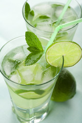 fresh mojito glasses