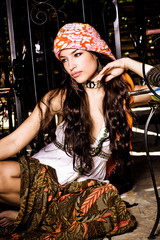 beautiful woman in oriental clothes