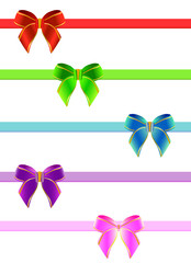 Obraz na płótnie Canvas set of ribbon bow vector