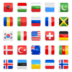 Naklejka premium set of flags vector 2