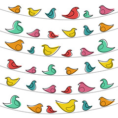 decorative pattern with birds vector