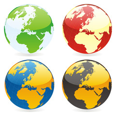 vector world globes