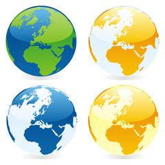 vector world globes