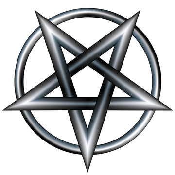 Stainless steel pentagram