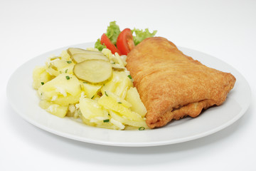 Seelachsfilet  mit Kartoffelsalat