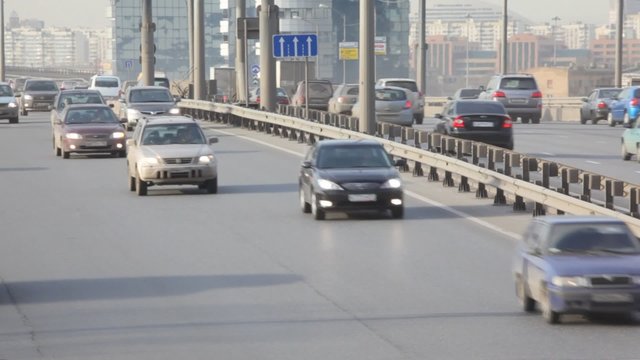 Two-way moving the cars on road