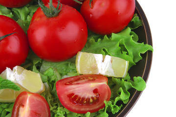 vegetable mix on dark dish
