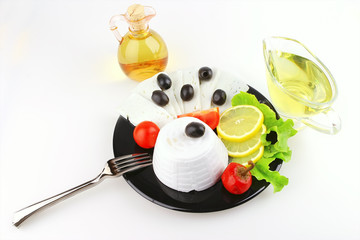 salted cheese close up