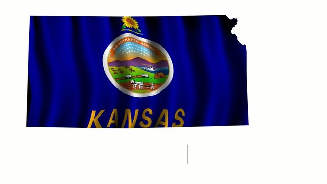 Kansas Flag as the territory Map