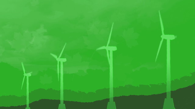 Abstract animation of windmills. HD 1080p loop.