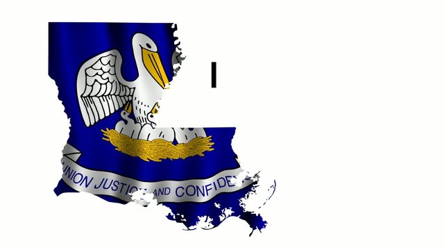Louisiana Flag as the territory Map