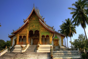 Naklejka premium Temple in Luang Prabang, Lao / Laos