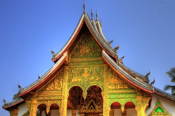 Naklejka premium Temple in Luang Prabang, Lao / Laos