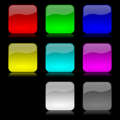 Bottoni vettoriali colorati black