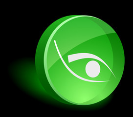 Eye 3d icon. Vector illustration.