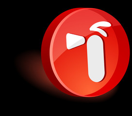 Fire extinguisher icon. Vector illustration.