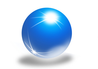 Glaskugel mit Lichtstrahlen