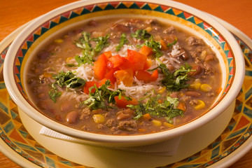 Soup with meat and beans