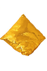 Golden sparkling pillow