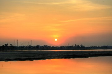 Naklejka premium River in Laos, Asia