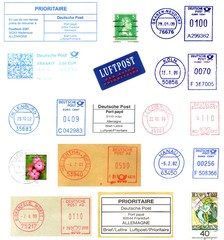 Germany: postmarks, labels and postage stamps
