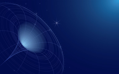 wide-screen abstract illustration of space