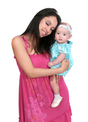 young mother and daughter