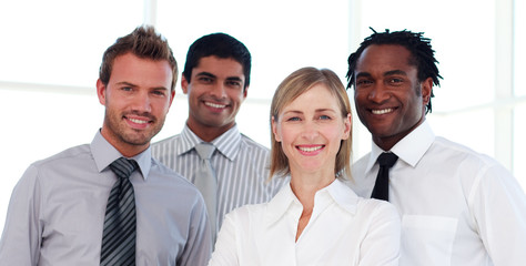 Portrait of a business team smiling at the camera