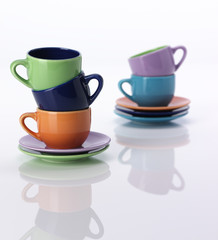 Stacked Colourful Coffee Cups 2