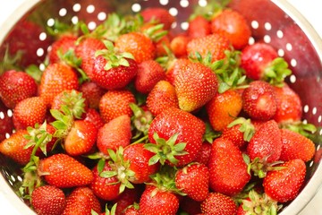 Erdbeeren in Schüssel