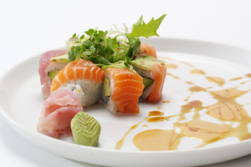 Sushi Dish on White Background 2