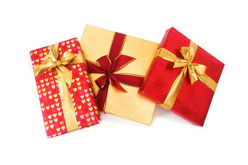 Gift box isolated on the white background