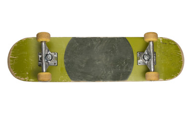 Bottom of Skateboard on White Background © M. Dykstra
