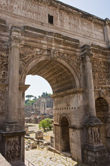 Fototapeta na wymiar Roman Forum Through ARch