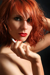Fototapeta premium snoking cigarette
