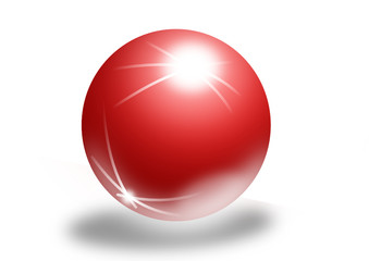 Glaskugel mit Lichtstrahlen