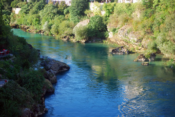 Fototapeta na wymiar Rzeki Neretwy, Pocitelj, Bośnia i Hercegowina