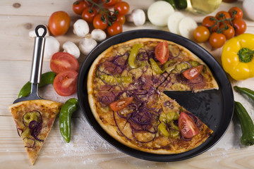 Vegetables pizza