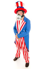 Uncle Sam in Gas Mask - Full Body
