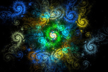 Obraz premium Abstract fractal spirals background